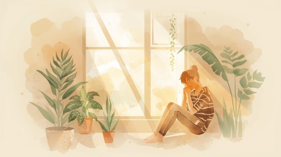 生きづらさを抱える女性のイラスト