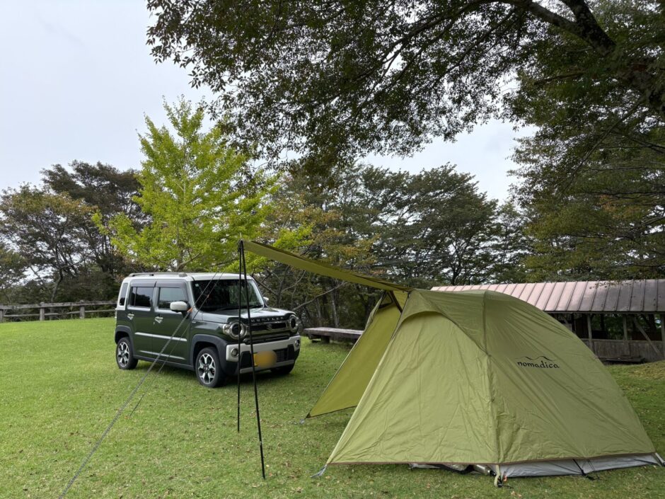 雨キャンプの様子を写した写真