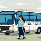 バスツアーに一人で参加する女性