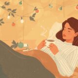 クリスマスを一人で過ごす女性