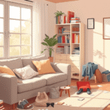 散らかった部屋