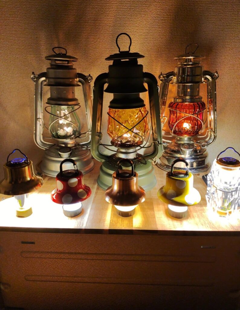 オイルランタンとLEDランタン