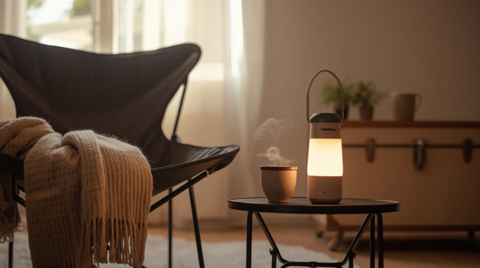 キャンプギアを日常生活に使っているリビング