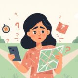 キャンプで迷子になる女性