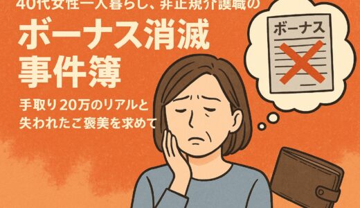 非正規介護職の「ボーナス消滅」事件簿 ～手取り20万のリアルと、失われたご褒美を求めて～
