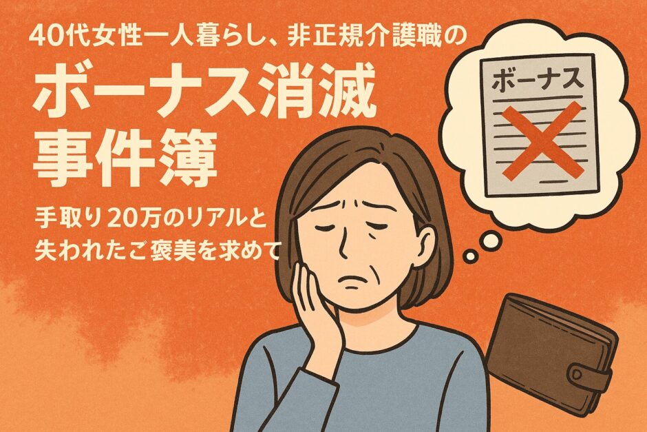 ボーナスがない非正規社員女性