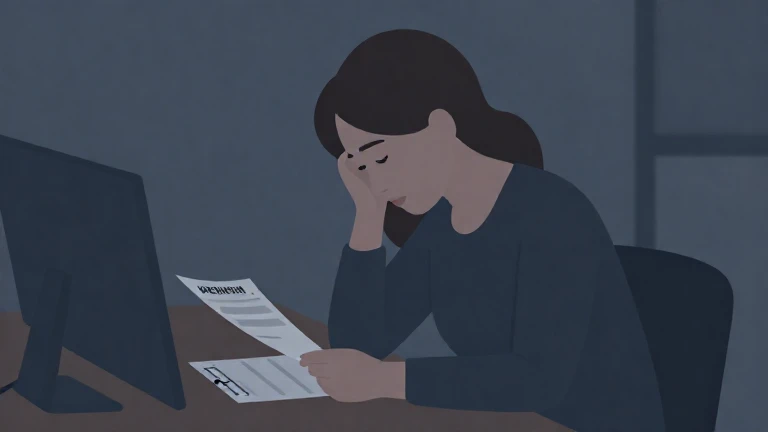 健康診断の結果を見る女性