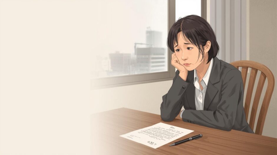 転職を悩む女性